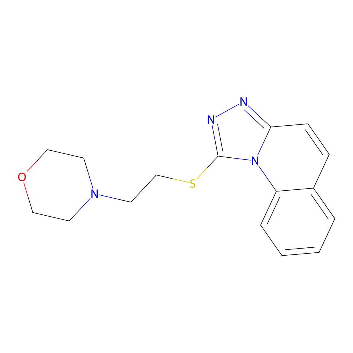 2-(4-Morpholinyl)ethyl [1,2,4]triazolo[4,3-a]quinolin-1-yl sulfide molecular structure, CAS 698968-32-0
