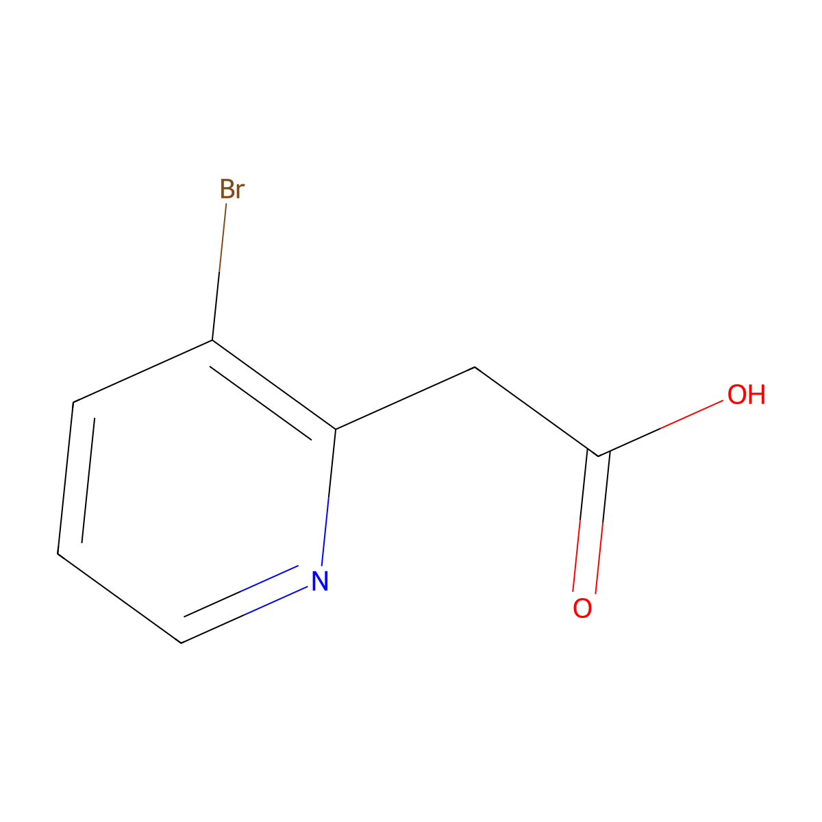 2-(3-Bromopyridin-2-YL)acetic acid molecular structure, CAS 698970-84-2