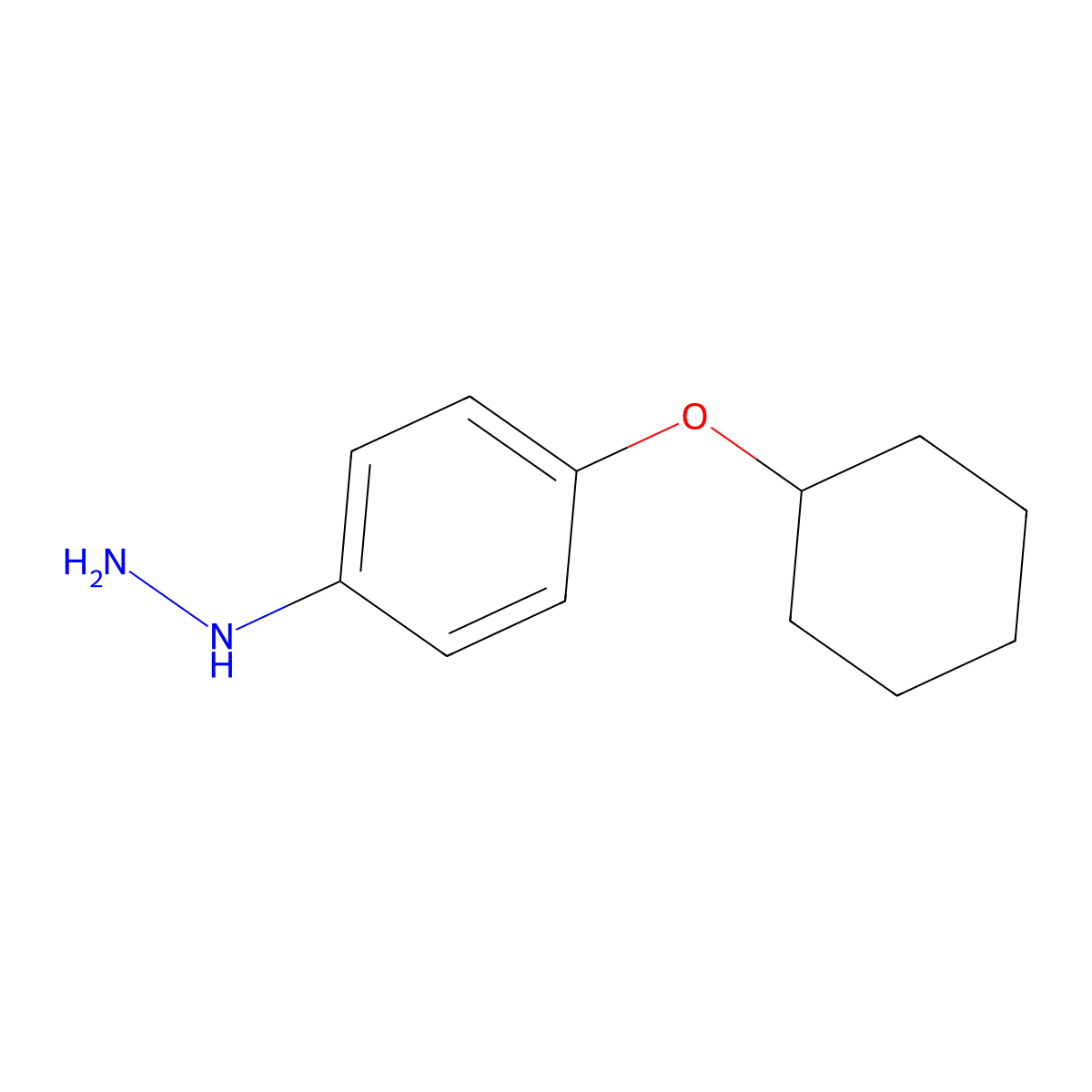 (4-Cyclohexyloxy-phenyl)-hydrazine molecular structure, CAS 698972-10-0