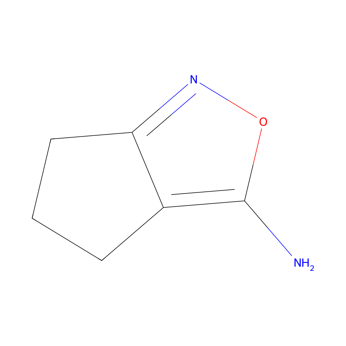 4H,5H,6H-cyclopenta(c)(1,2)oxazol-3-amine molecular structure, CAS 698975-77-8