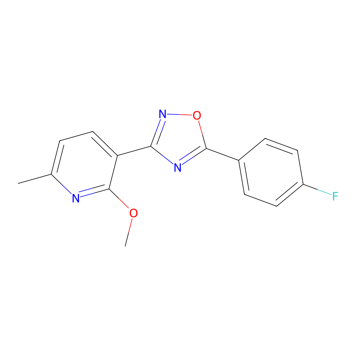 3-[5-(4-Fluorophenyl)-1,2,4-oxadiazol-3-yl]-2-methoxy-6-methylpyridine molecular structure, CAS 698979-95-2