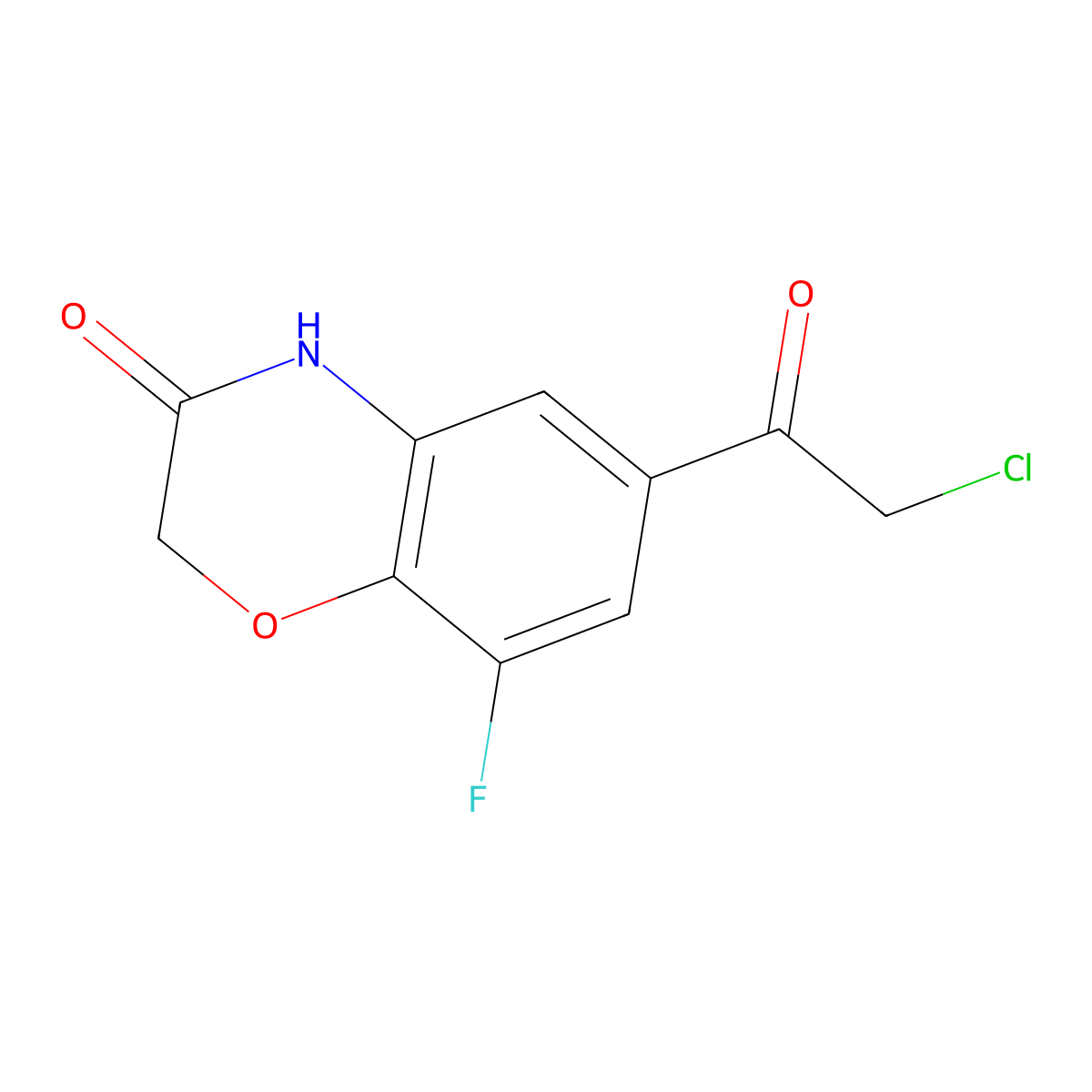6-(2-Chloroacetyl)-8-fluoro-2H-benzo[B][1,4]oxazin-3(4H)-one molecular structure, CAS 698984-57-5