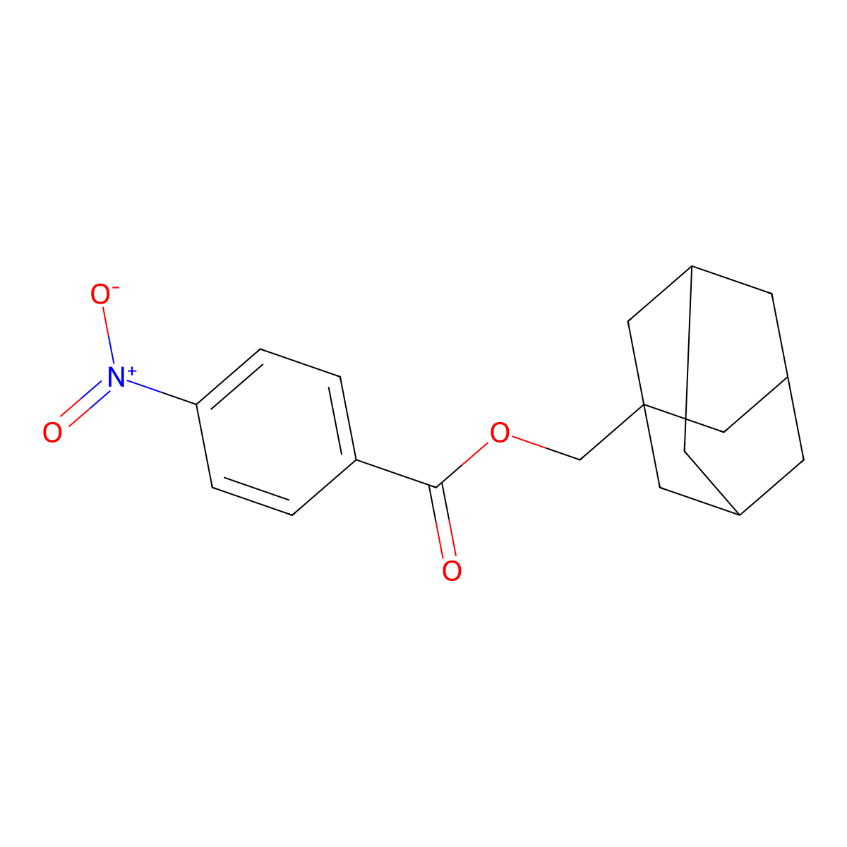 1-Adamantylmethyl 4-nitrobenzoate molecular structure, CAS 698985-02-3