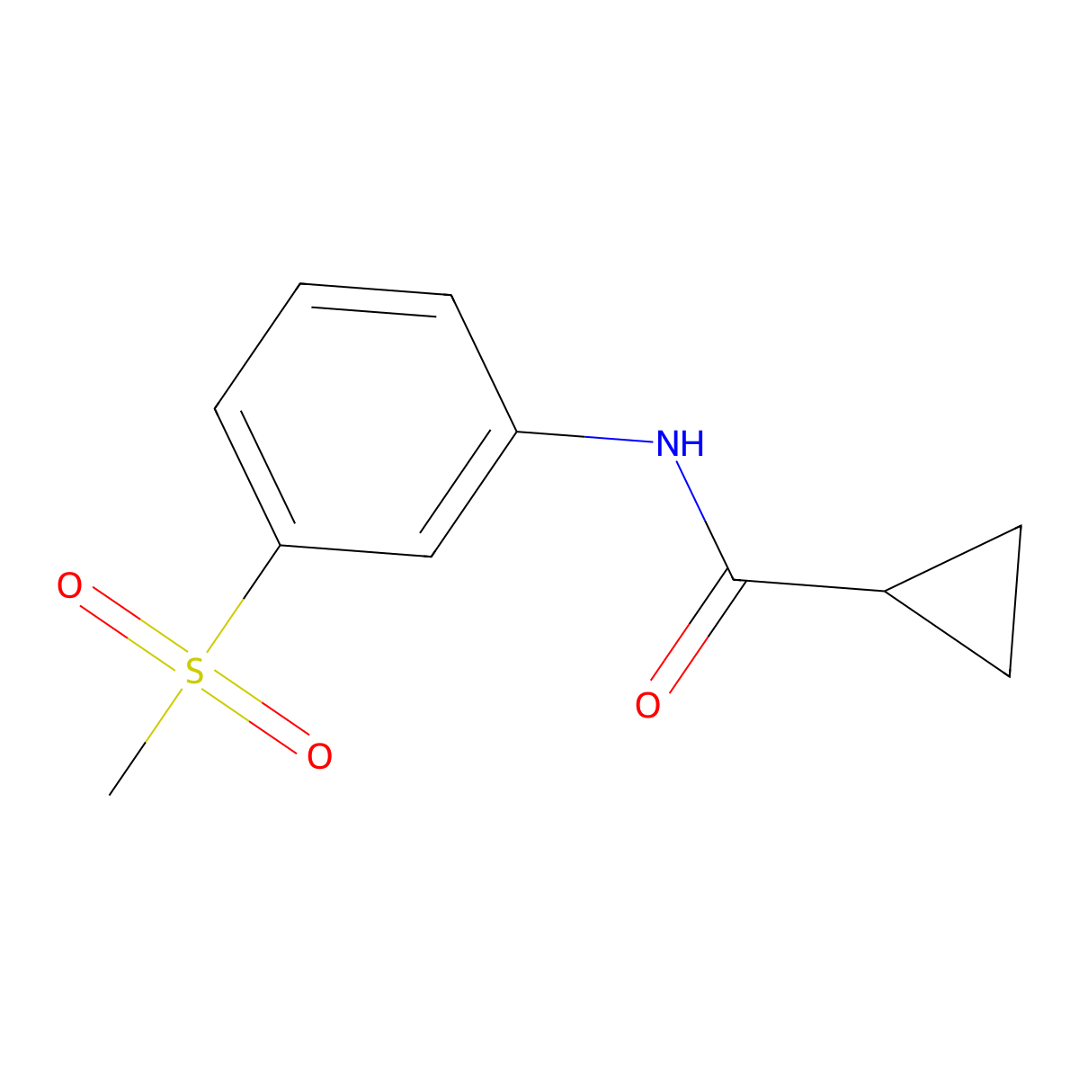 N-[3-(methylsulfonyl)phenyl]cyclopropanecarboxamide molecular structure, CAS 698985-22-7