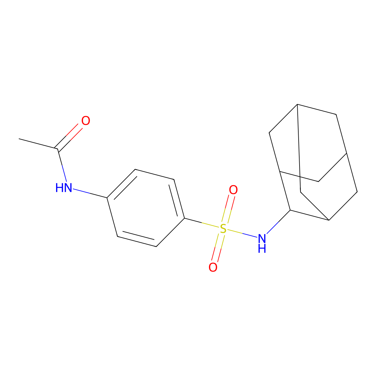 N-[4-(2-adamantylsulfamoyl)phenyl]acetamide molecular structure, CAS 698985-34-1