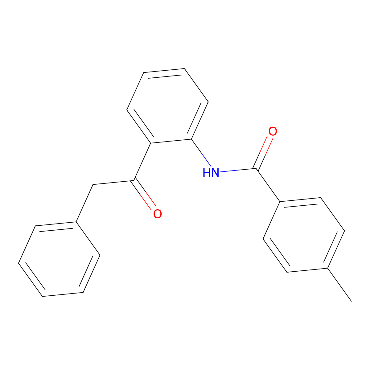 4-methyl-N-[2-(2-phenylacetyl)phenyl]benzamide molecular structure, CAS 698985-36-3