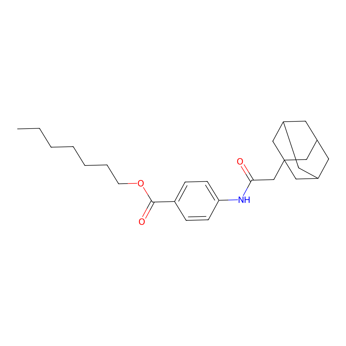 Heptyl 4-(2-adamantanylacetylamino)benzoate molecular structure, CAS 698986-07-1