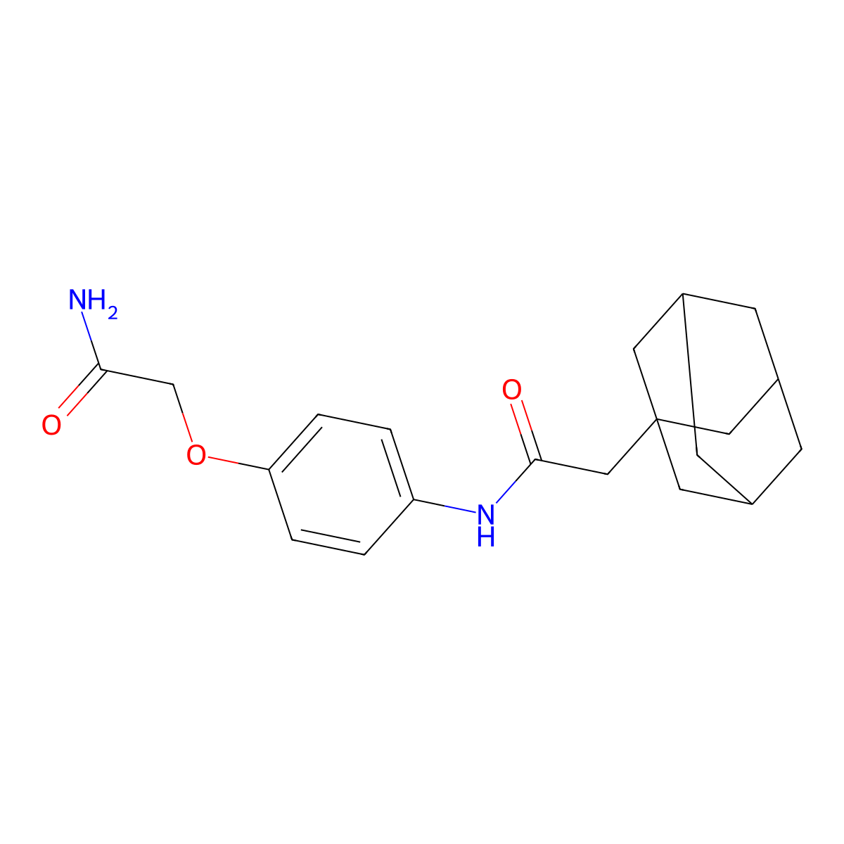 2-(1-adamantyl)-N-[4-(2-amino-2-oxoethoxy)phenyl]acetamide molecular structure, CAS 698986-15-1
