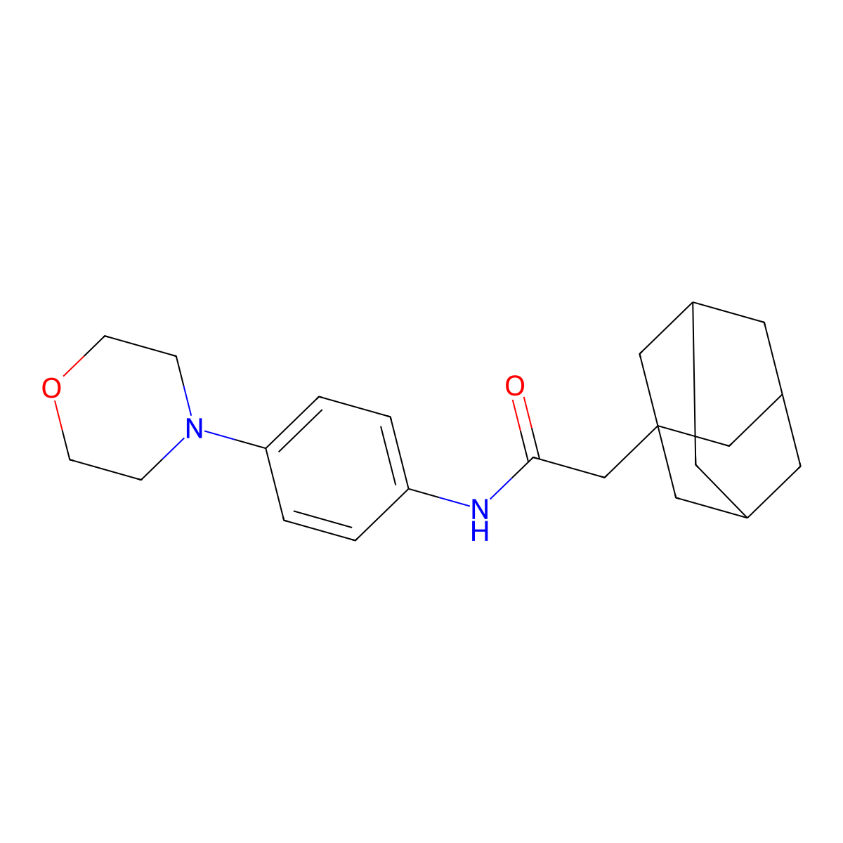 2-(1-adamantyl)-N-(4-morpholin-4-ylphenyl)acetamide molecular structure, CAS 698986-19-5