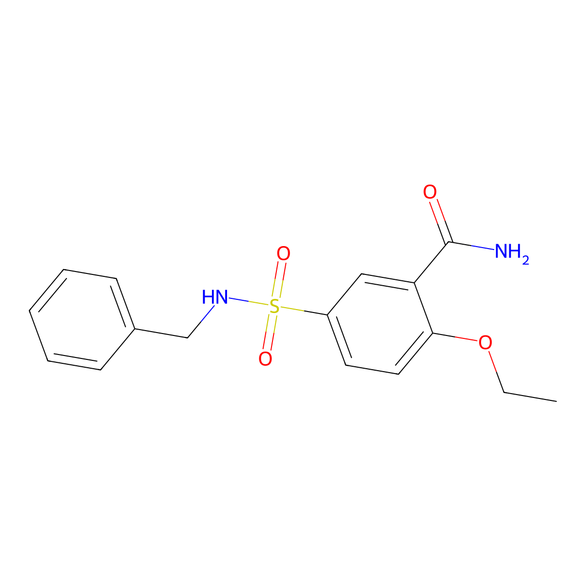 5-(Benzylsulfamoyl)-2-ethoxybenzamide molecular structure, CAS 698986-91-3