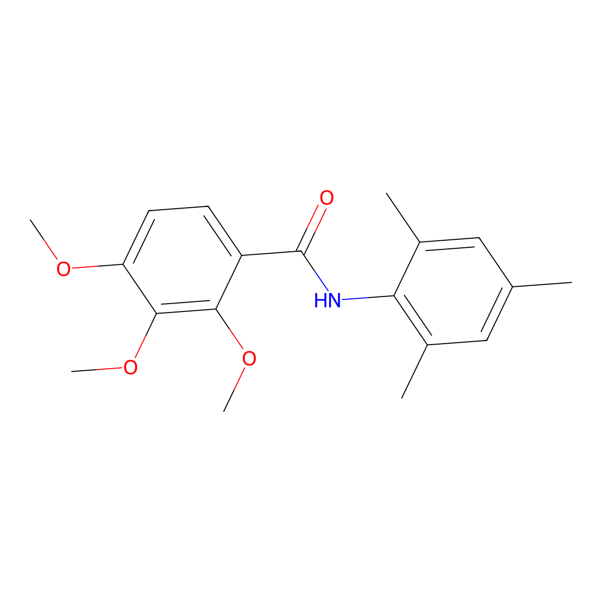 2,3,4-trimethoxy-N-(2,4,6-trimethylphenyl)benzamide molecular structure, CAS 698987-09-6