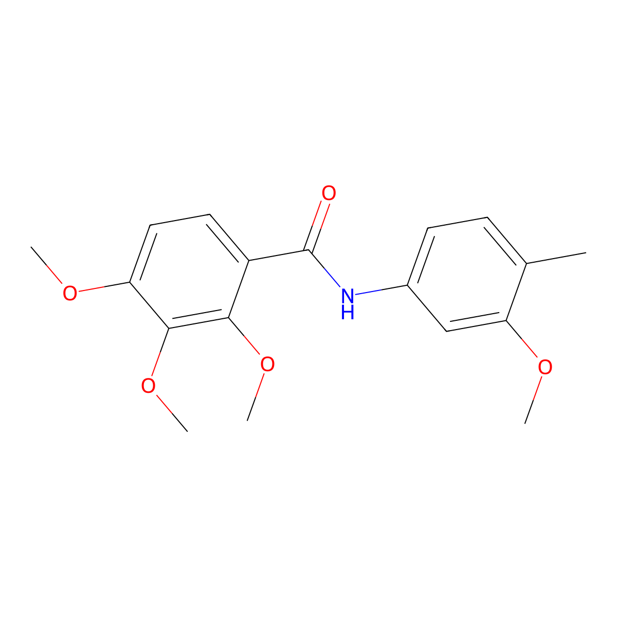 2,3,4-trimethoxy-N-(3-methoxy-4-methylphenyl)benzamide molecular structure, CAS 698987-17-6