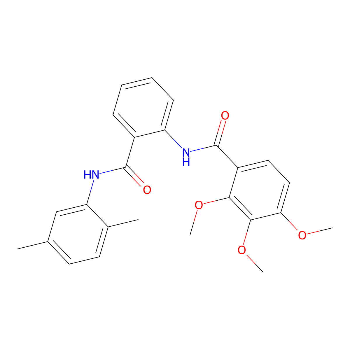 N-[2-[(2,5-dimethylphenyl)carbamoyl]phenyl]-2,3,4-trimethoxybenzamide molecular structure, CAS 698987-21-2