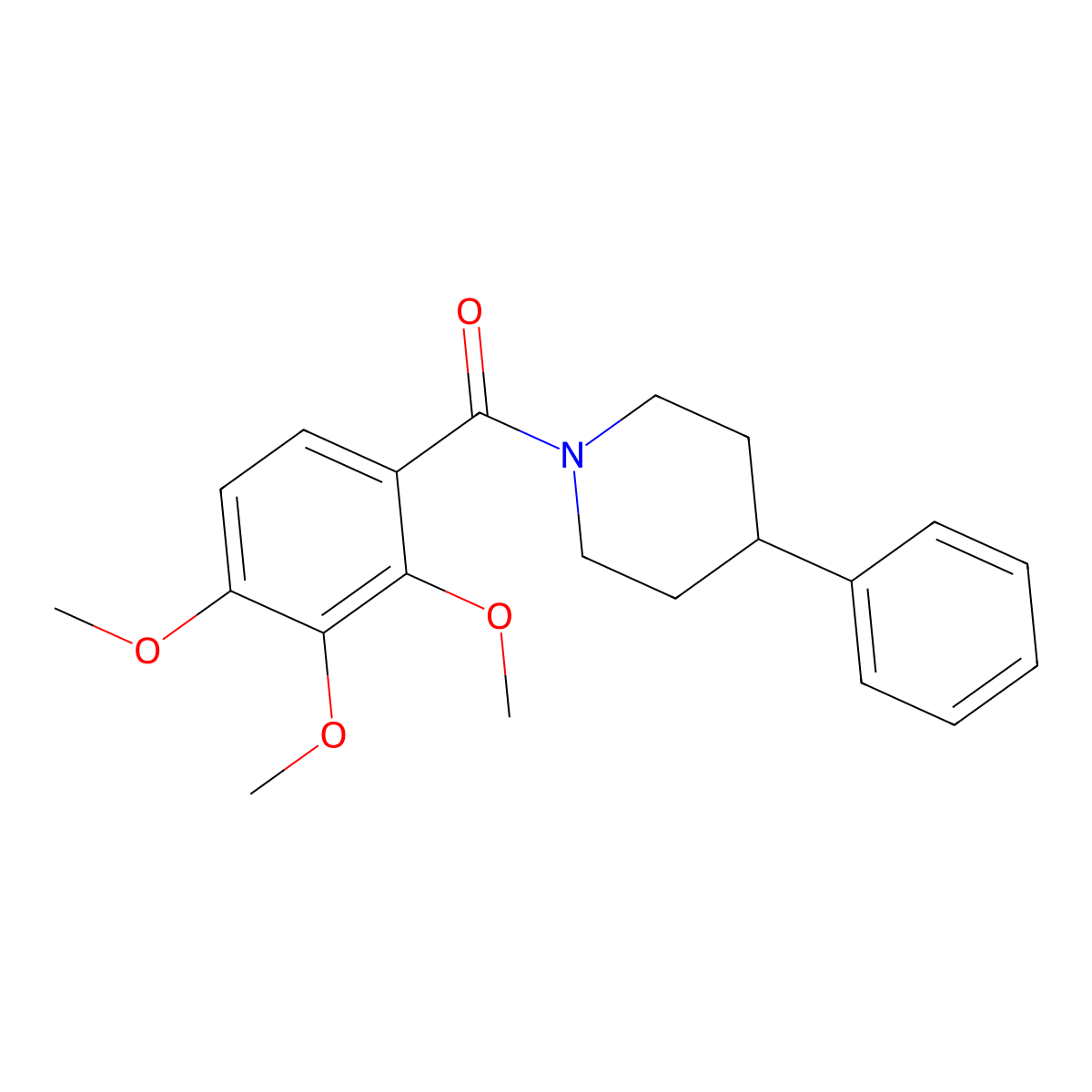 (4-Phenylpiperidin-1-yl)-(2,3,4-trimethoxyphenyl)methanone molecular structure, CAS 698987-28-9