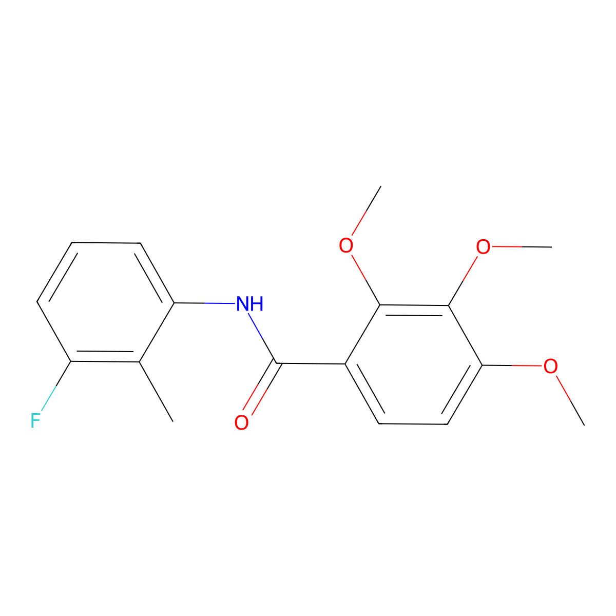 N-(3-fluoro-2-methylphenyl)-2,3,4-trimethoxybenzamide molecular structure, CAS 698987-36-9