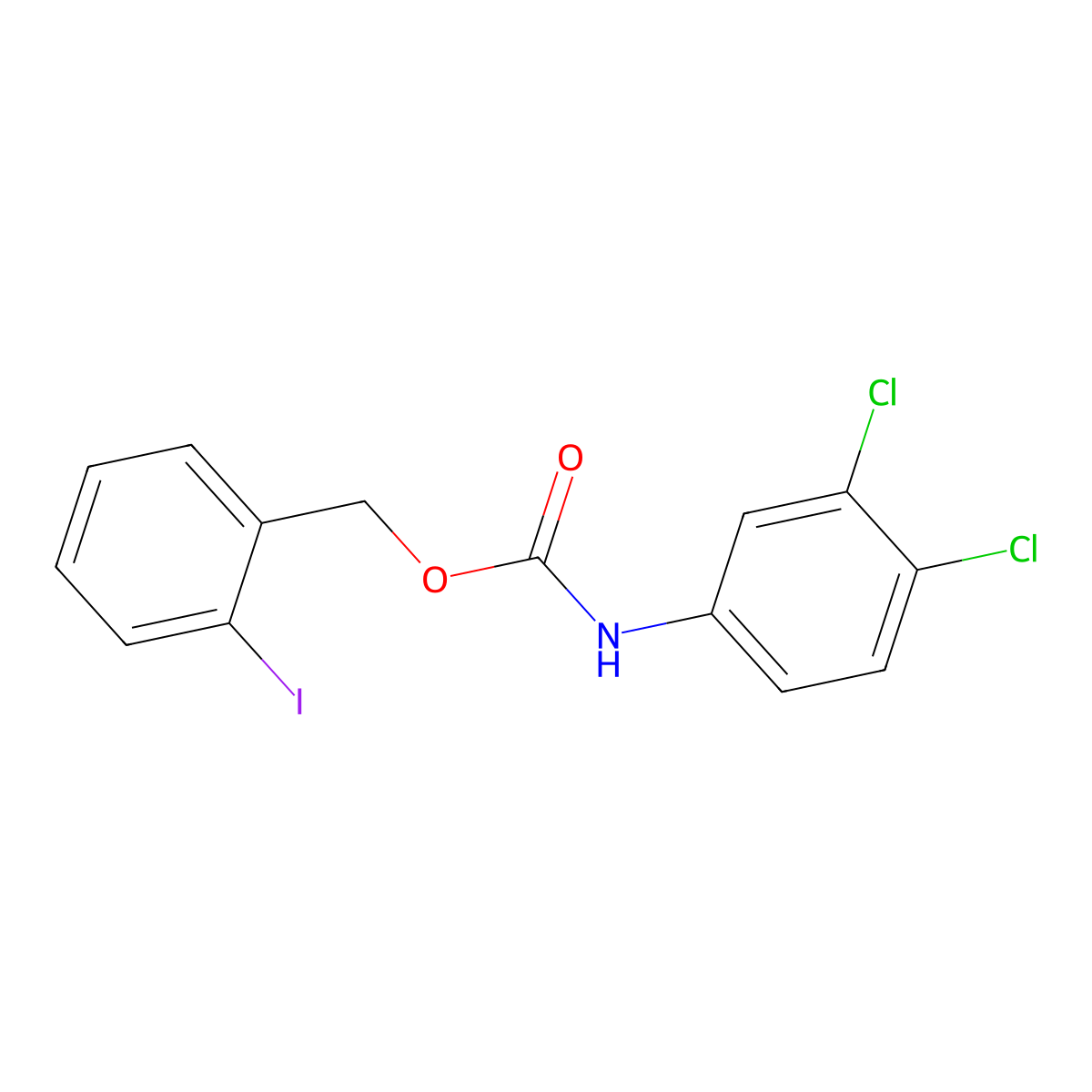 2-Iodobenzyl (3,4-dichlorophenyl)carbamate molecular structure, CAS 698987-48-3