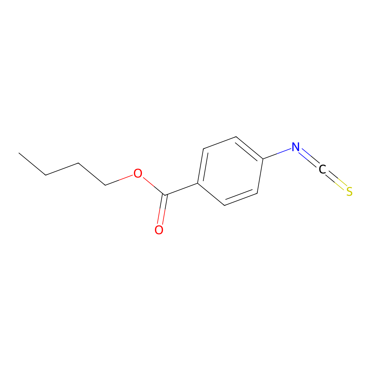 Butyl 4-isothiocyanatobenzoate molecular structure, CAS 698992-36-8