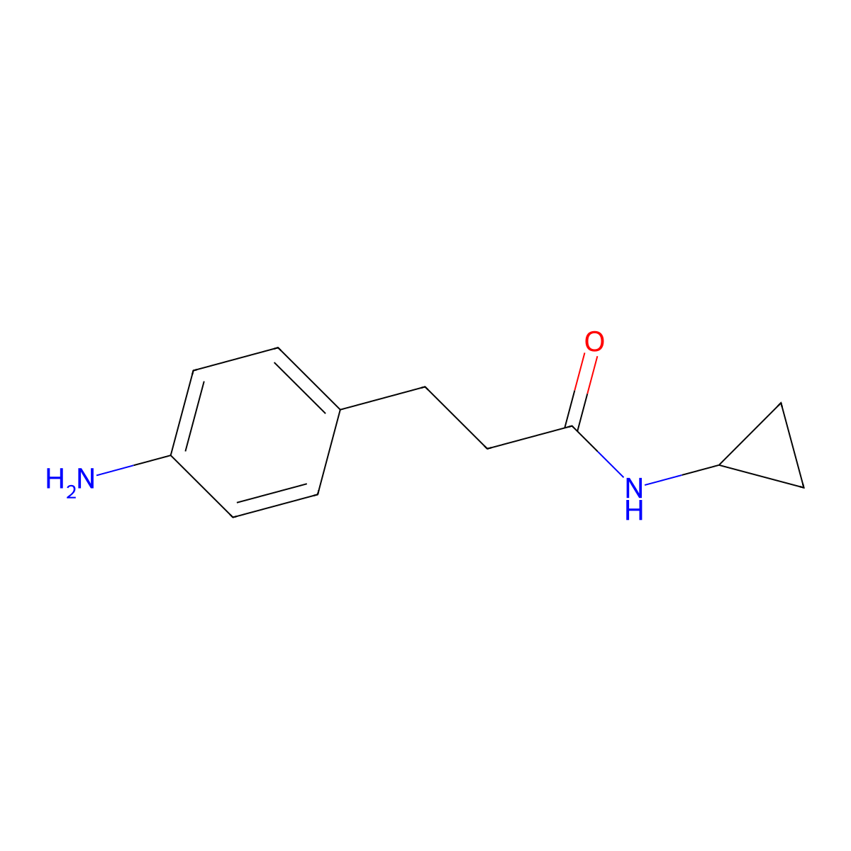 3-(4-aminophenyl)-N-cyclopropylpropanamide molecular structure, CAS 698992-37-9