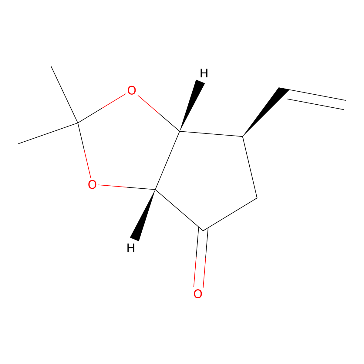 (3aR,6R,6aR)-6-ethenyl-2,2-dimethyl-hexahydrocyclopenta[d][1,3]dioxol-4-one molecular structure, CAS 698999-19-8