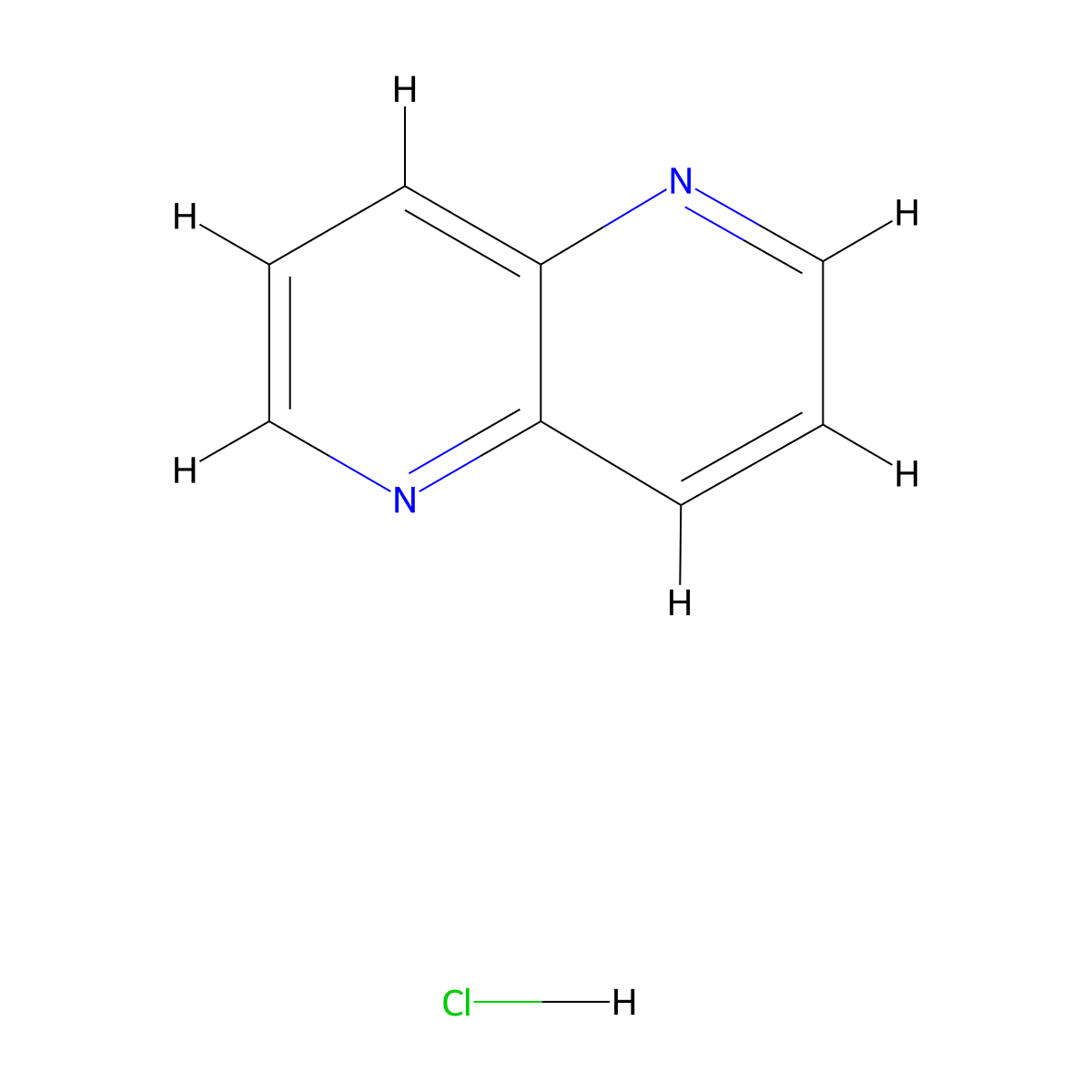 1,5-Naphthyridine--hydrogen chloride (1/1) molecular structure, CAS 698999-42-7