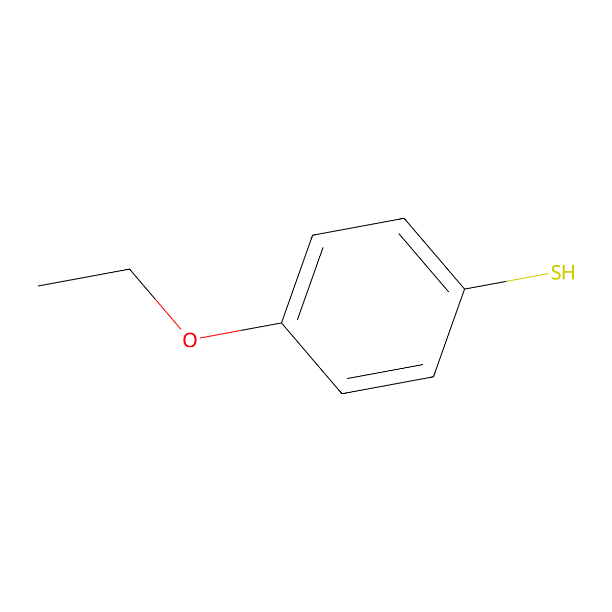 4-Ethoxybenzenethiol molecular structure, CAS 699-09-2