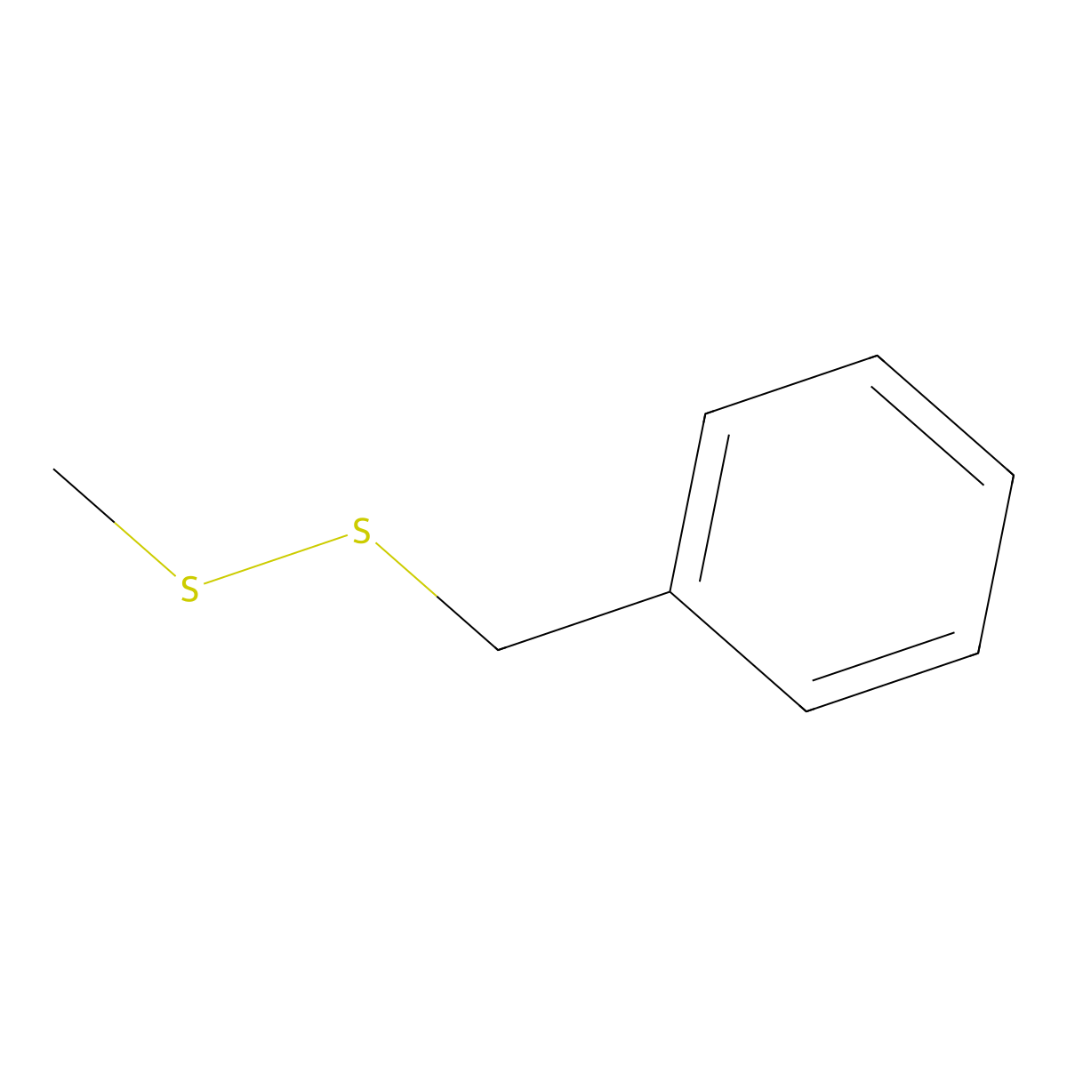 Benzyl methyl disulfide molecular structure, CAS 699-10-5