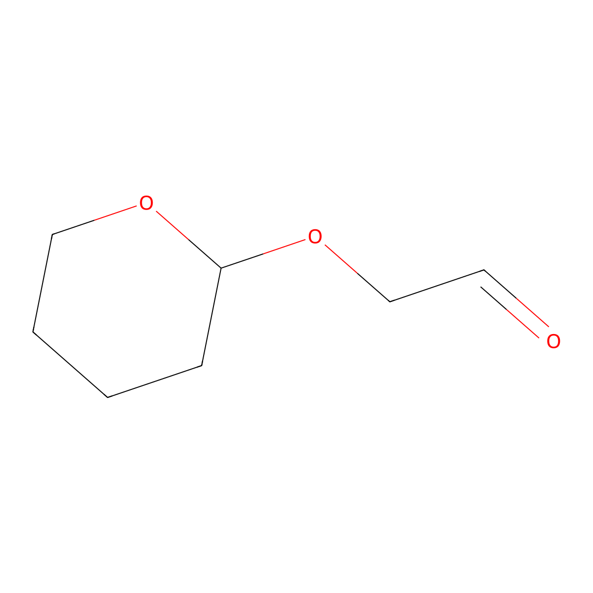 2-((Tetrahydro-2H-pyran-2-yl)oxy)acetaldehyde molecular structure, CAS 699-13-8