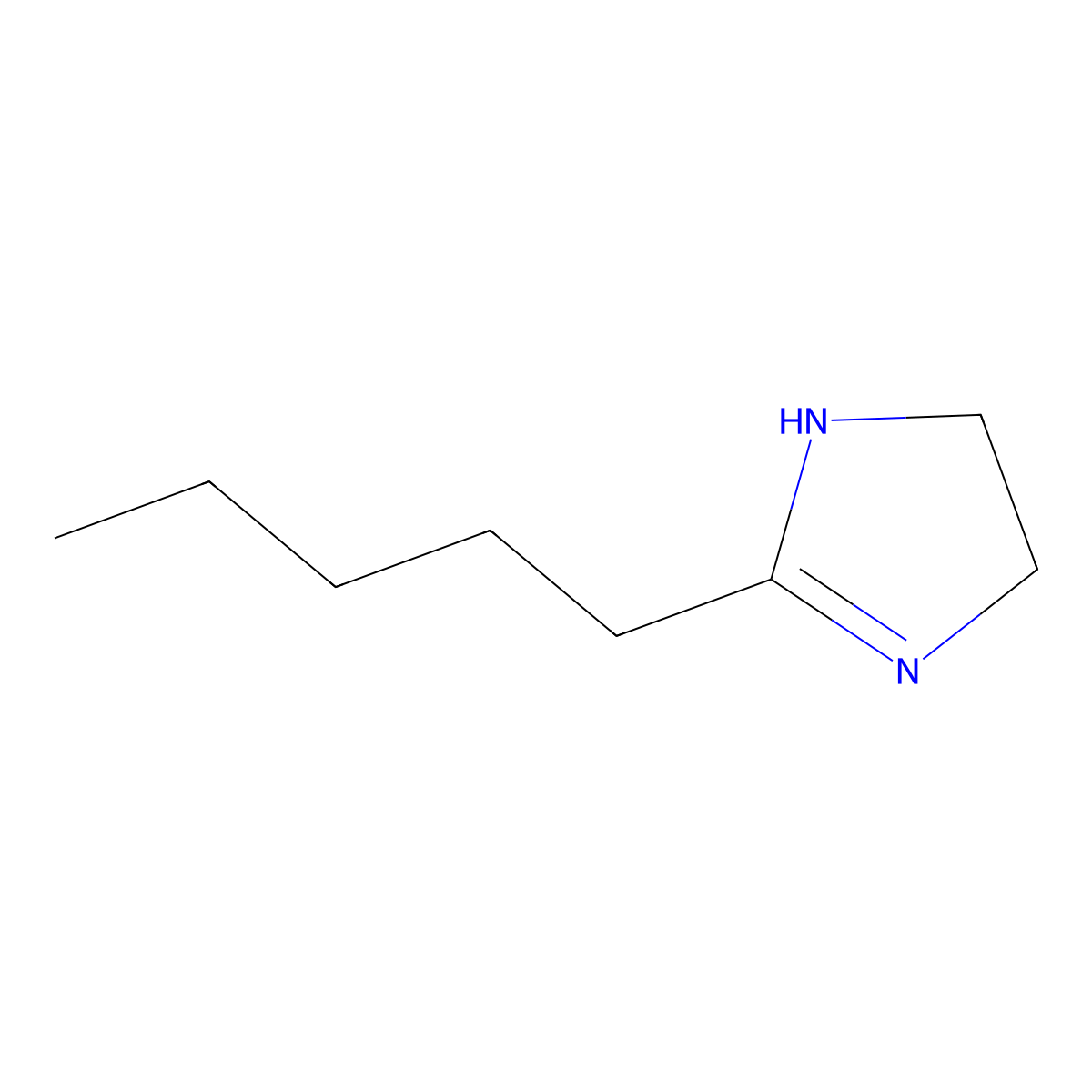 4,5-Dihydro-2-pentyl-1H-imidazole molecular structure, CAS 699-21-8