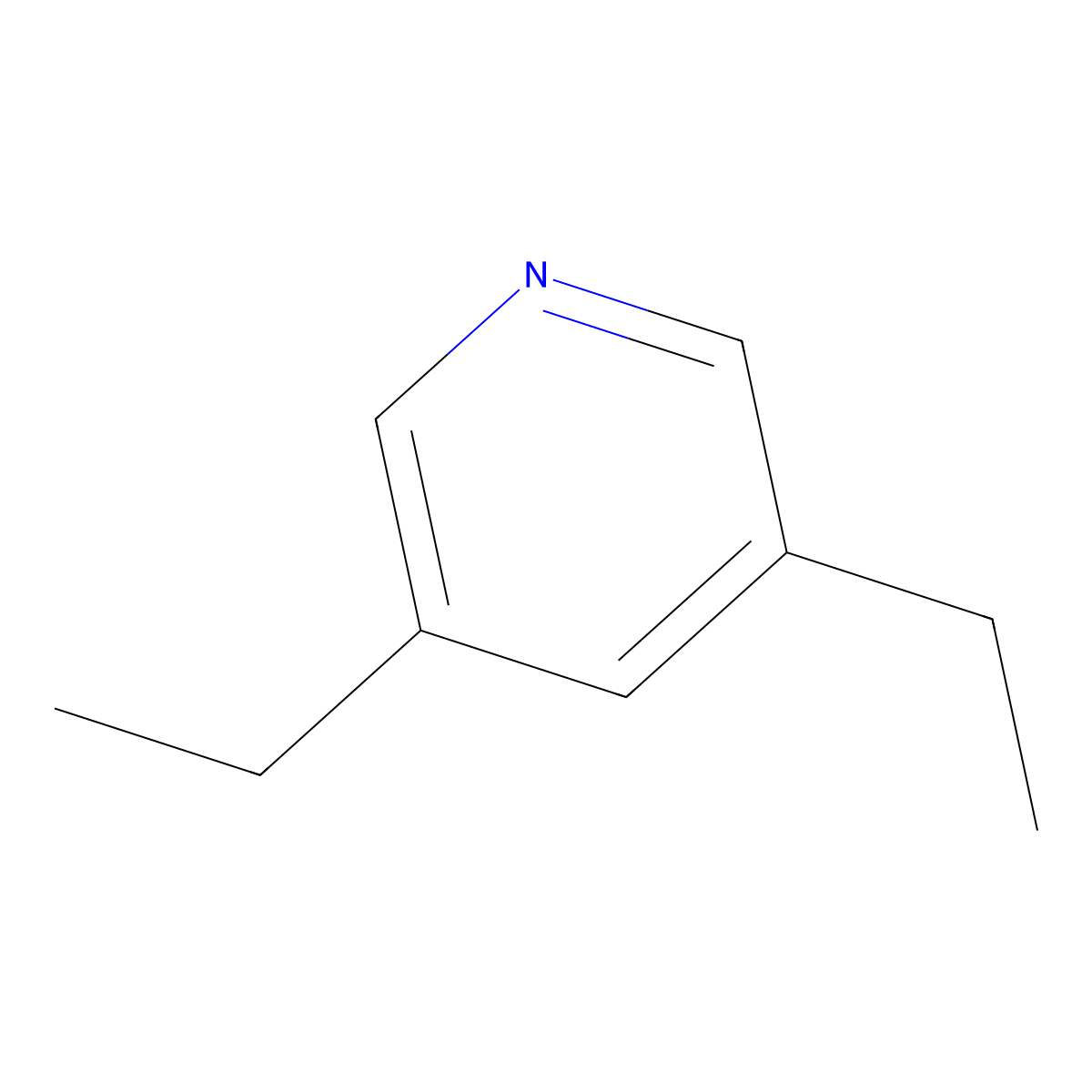 3,5-Diethylpyridine molecular structure, CAS 699-25-2
