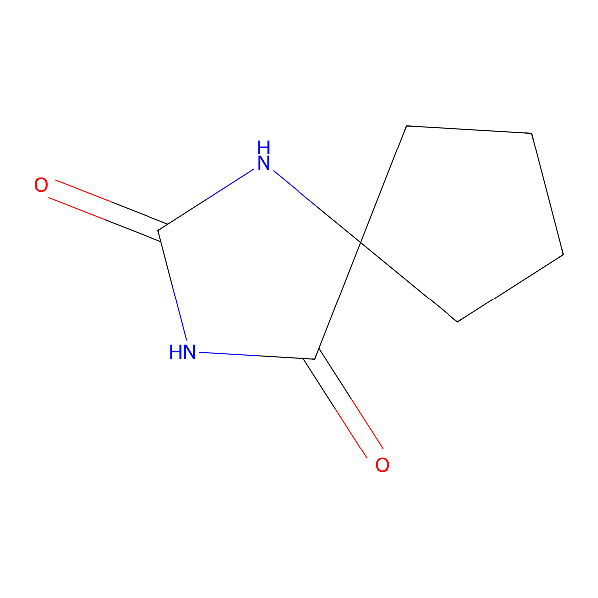 1,3-Diazaspiro(4.4)nonane-2,4-dione molecular structure, CAS 699-51-4