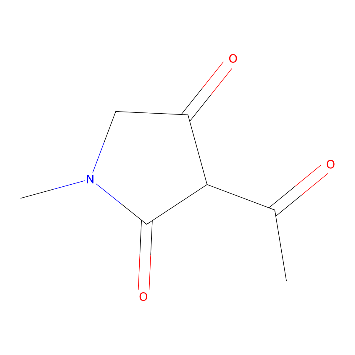3-Acetyl-1-methylpyrrolidine-2,4-dione molecular structure, CAS 699-81-0