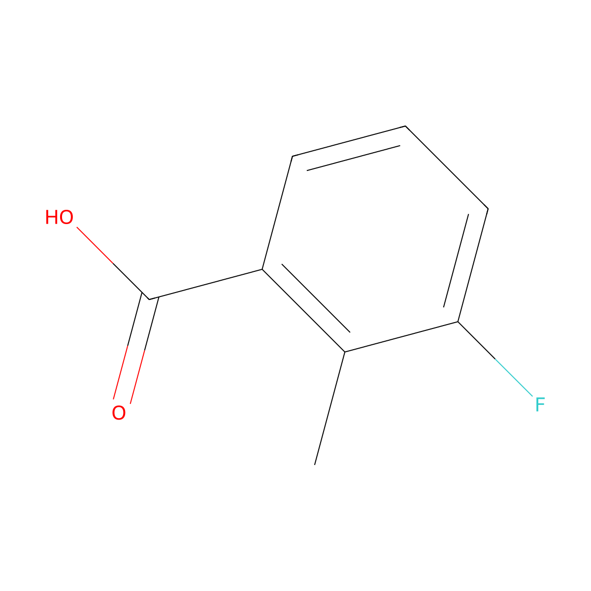 3-Fluoro-2-methylbenzoic acid molecular structure, CAS 699-90-1