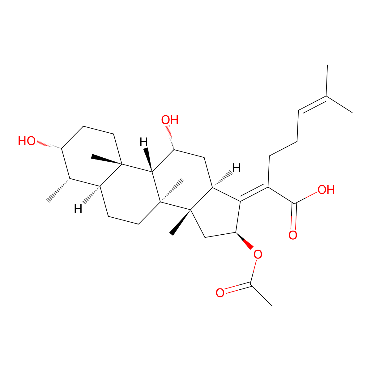 Fusidic Acid molecular structure, CAS 6990-06-3