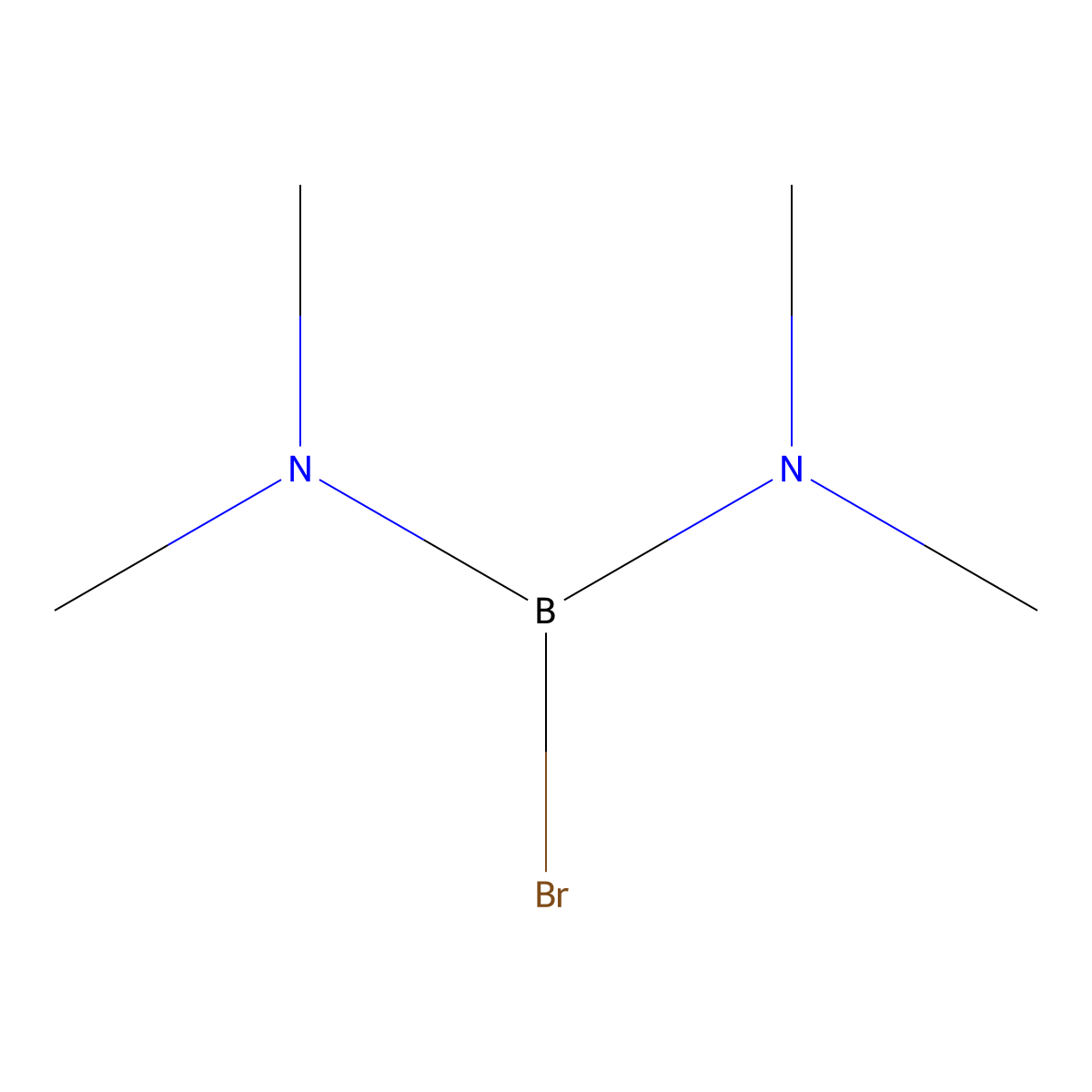 Boranediamine, 1-bromo-N,N,N',N'-tetramethyl- molecular structure, CAS 6990-27-8