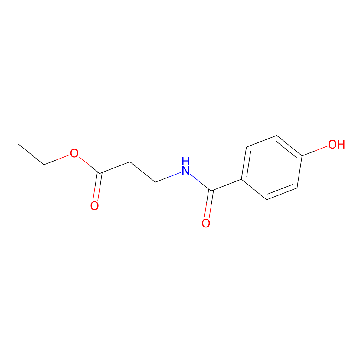 Ethyl 3-(4-hydroxybenzoylamino)propionate molecular structure, CAS 699001-70-2