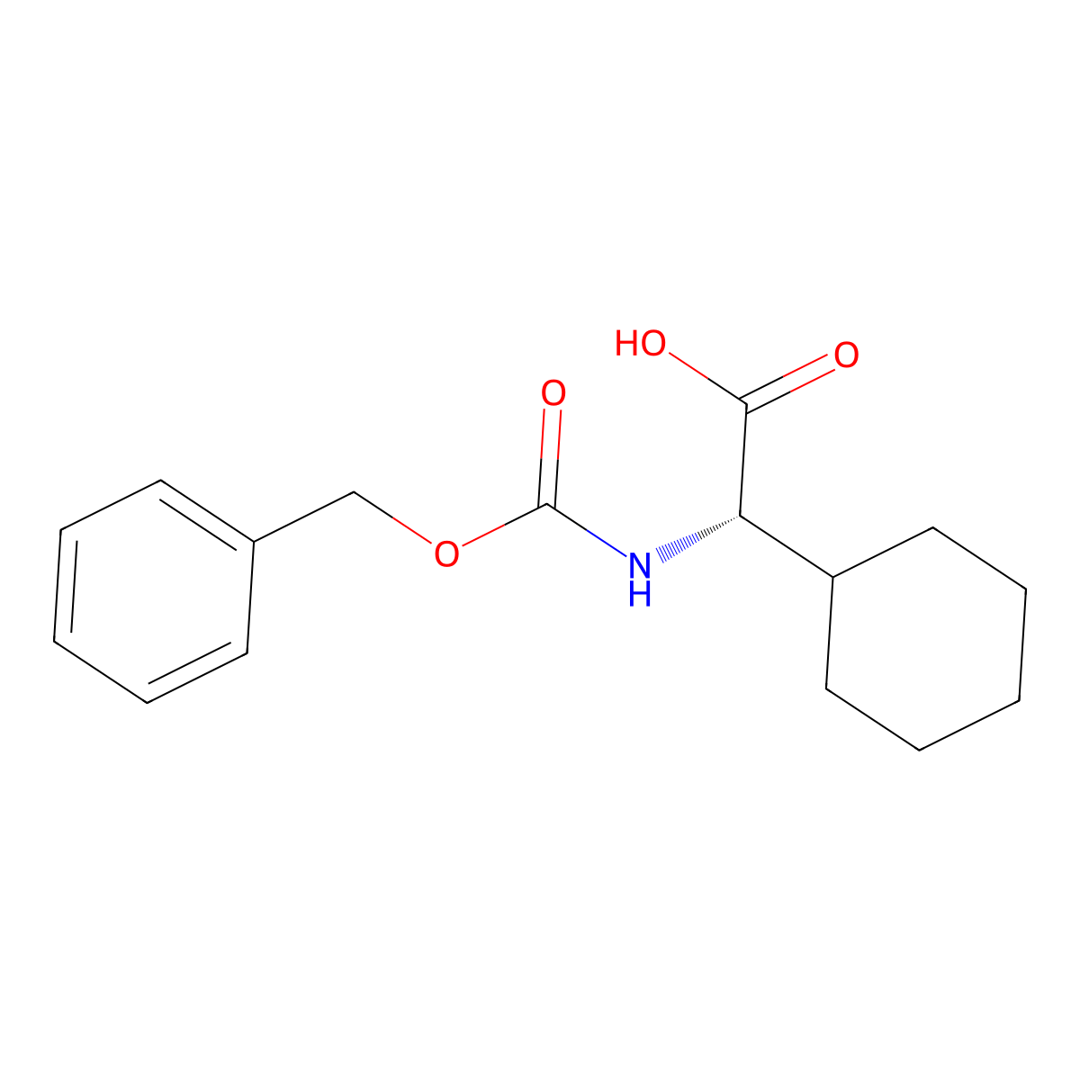 (2S)-{[(Benzyloxy)carbonyl]amino}(cyclohexyl)acetic acid molecular structure, CAS 69901-75-3