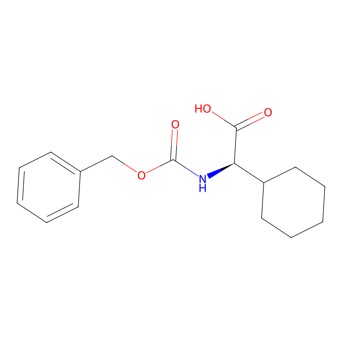 (2R)-{[(Benzyloxy)carbonyl]amino}(cyclohexyl)acetic acid molecular structure, CAS 69901-85-5