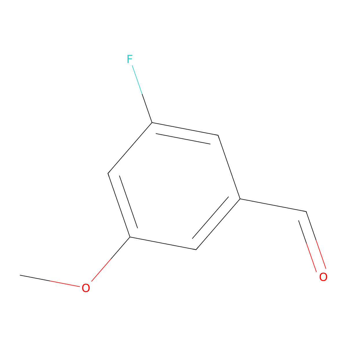 3-Fluoro-5-methoxybenzaldehyde molecular structure, CAS 699016-24-5