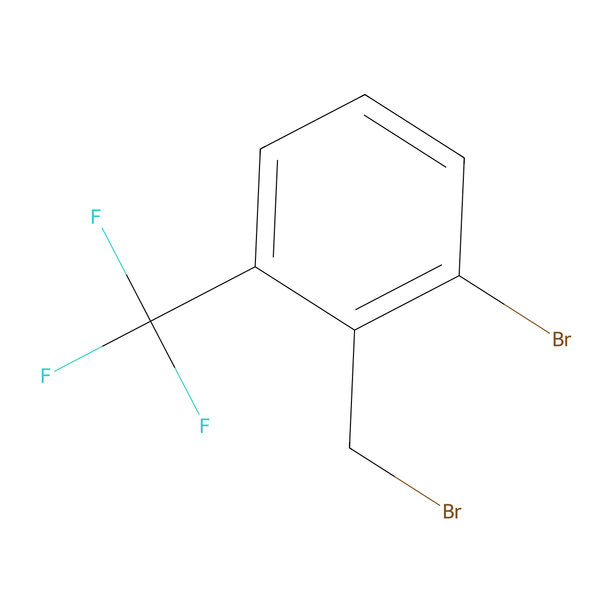 1-Bromo-2-(bromomethyl)-3-(trifluoromethyl)benzene molecular structure, CAS 69902-84-7