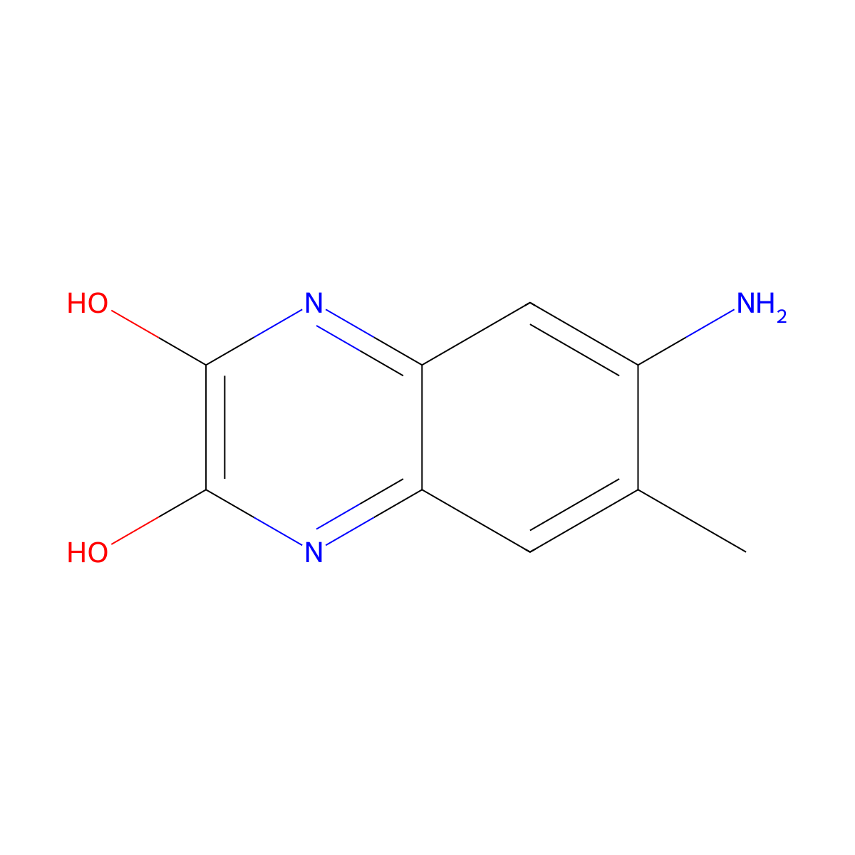 6-Amino-7-methyl-1,4-dihydroquinoxaline-2,3-dione molecular structure, CAS 69904-14-9