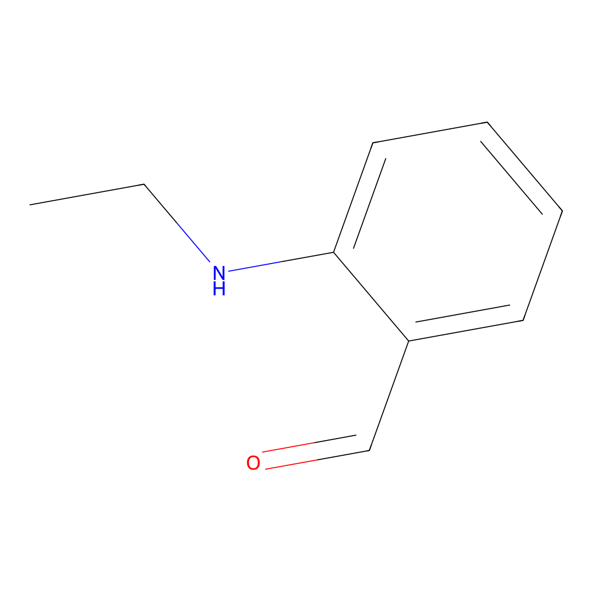 2-(Ethylamino)benzaldehyde molecular structure, CAS 69906-00-9