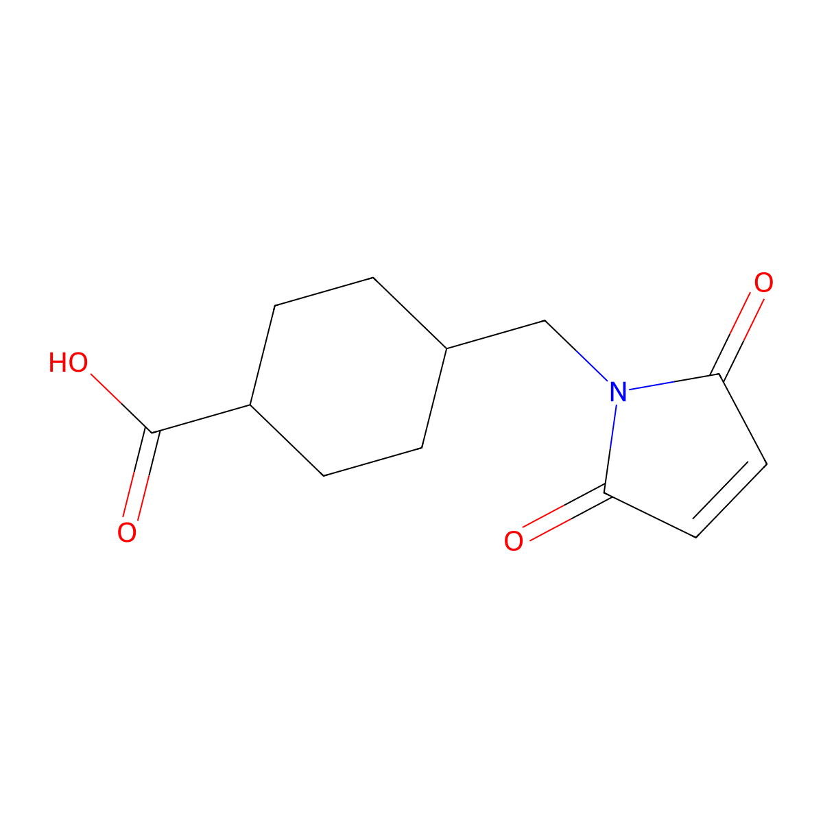 4-(N-Maleimidomethyl)cyclohexane-1-carboxylic Acid molecular structure, CAS 69907-67-1