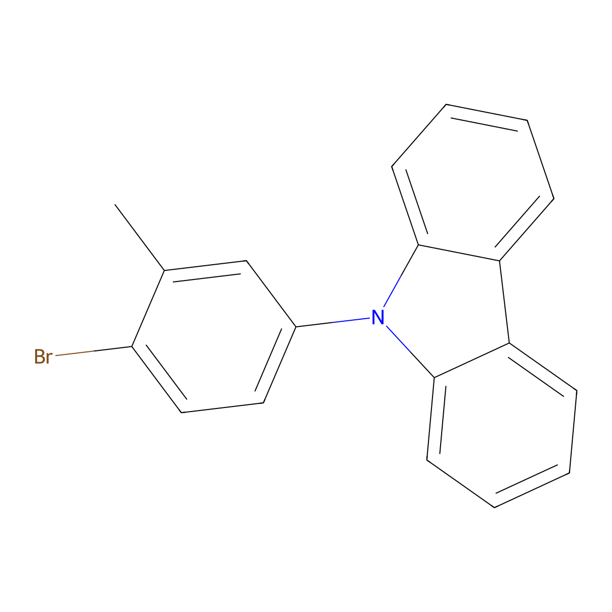 9-(4-Bromo-3-methylphenyl)-9H-carbazole molecular structure, CAS 699119-23-8