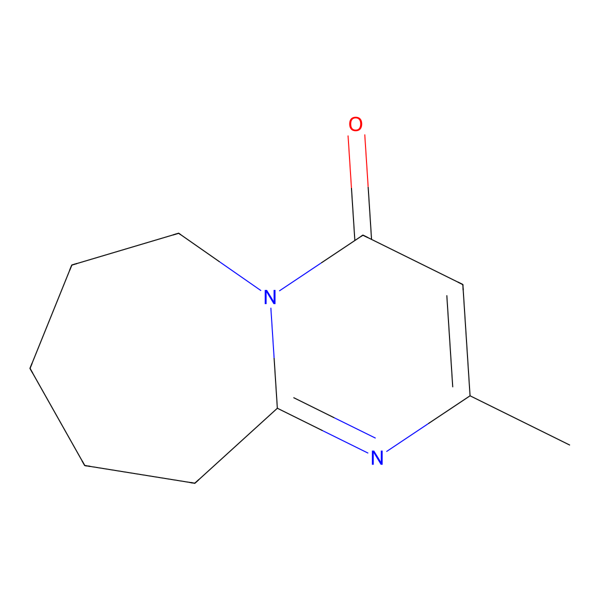 2-methyl-7,8,9,10-tetrahydropyrimido[1,2-a]azepin-4(6H)-one molecular structure, CAS 69912-22-7
