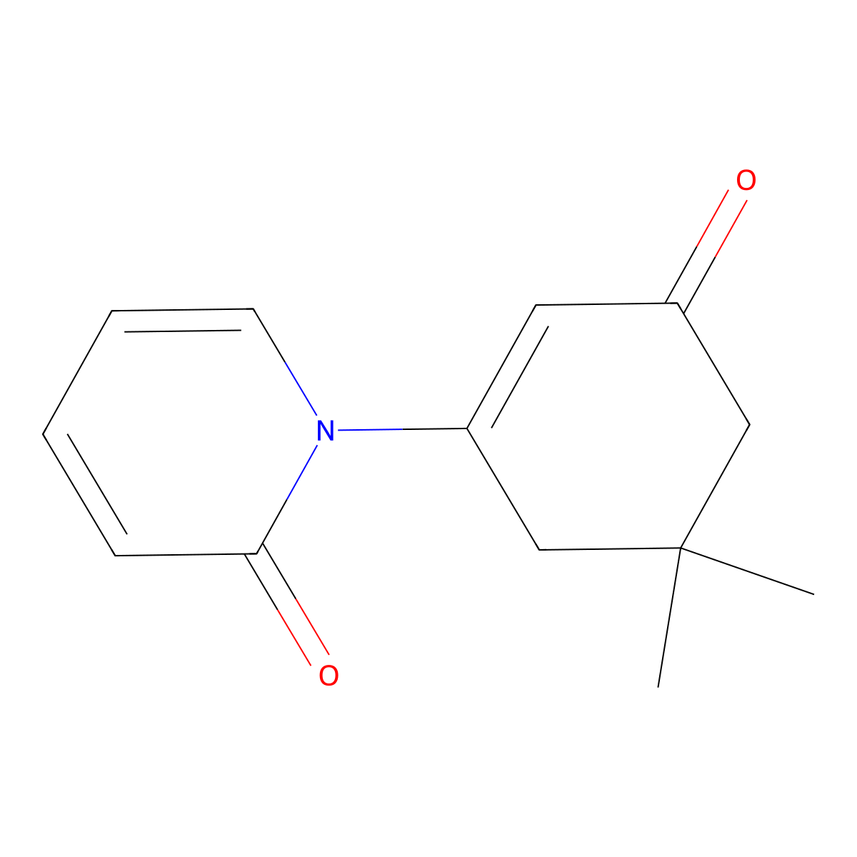 1-(5,5-Dimethyl-3-oxocyclohex-1-en-1-yl)pyridin-2(1H)-one molecular structure, CAS 69914-12-1