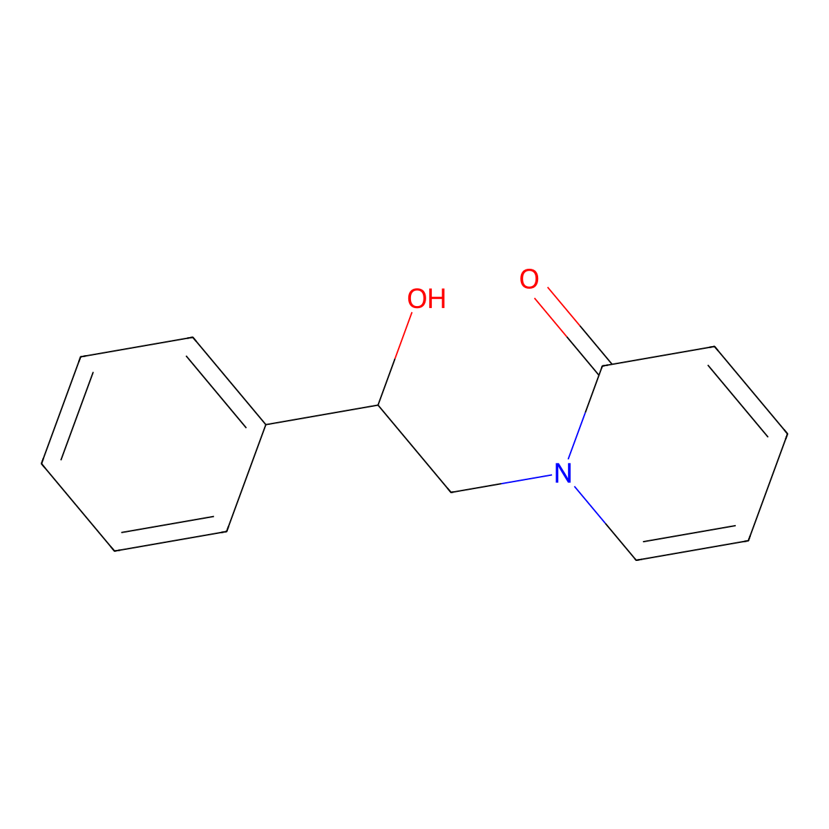 1-(2-Hydroxy-2-phenylethyl)pyridin-2(1h)-one molecular structure, CAS 69914-21-2