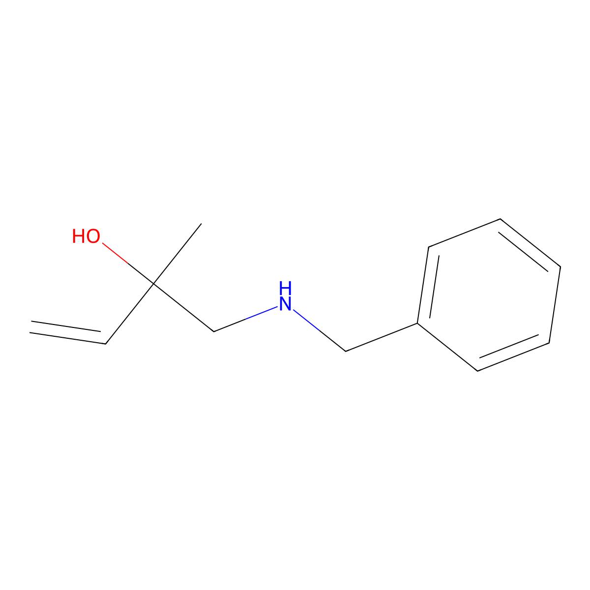 1-(Benzylamino)-2-methylbut-3-en-2-ol molecular structure, CAS 69917-78-8