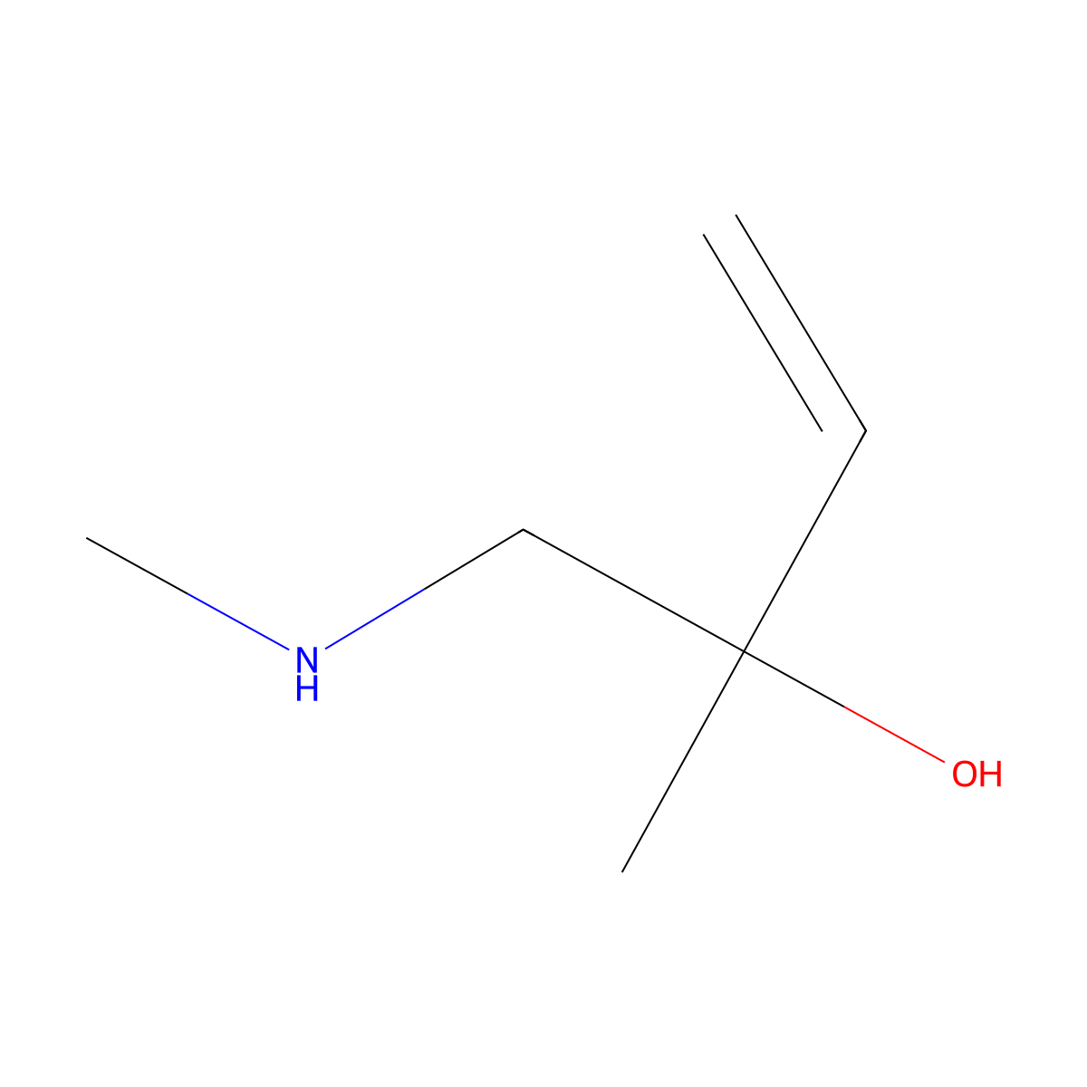 2-Methyl-1-(methylamino)-3-buten-2-ol molecular structure, CAS 69917-79-9