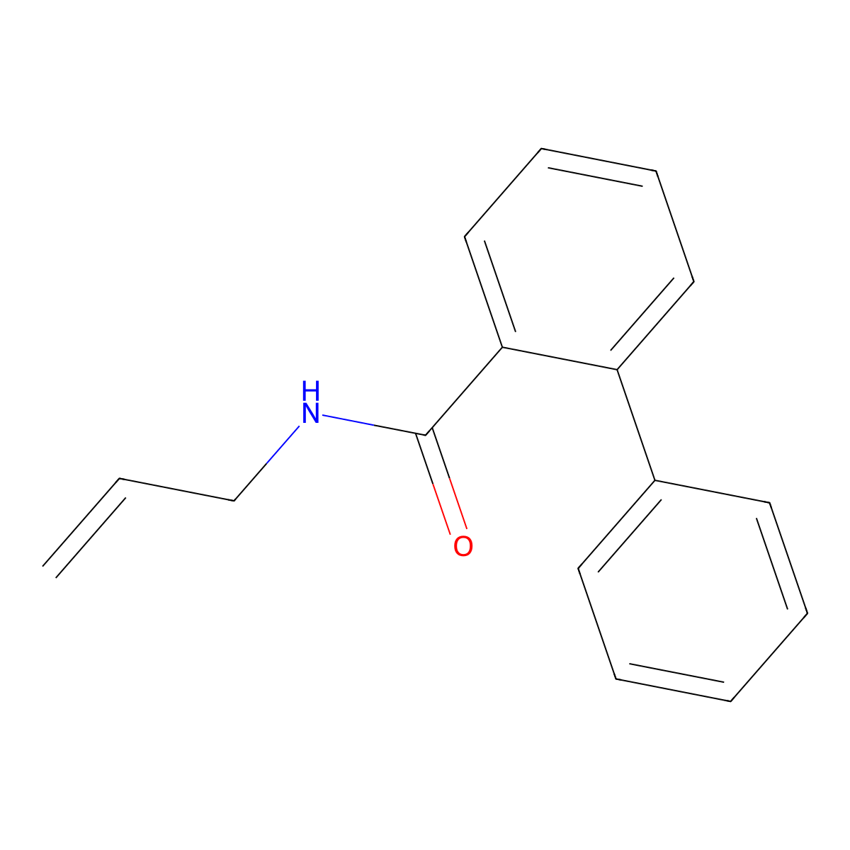 2-phenyl-N-prop-2-enylbenzamide molecular structure, CAS 69919-10-4