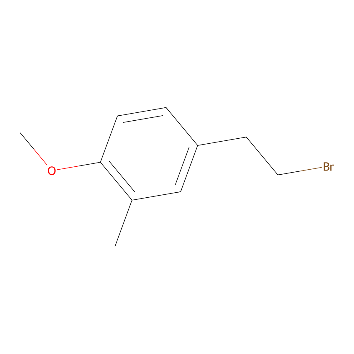 4-(2-Bromoethyl)-1-methoxy-2-methylbenzene molecular structure, CAS 69919-95-5